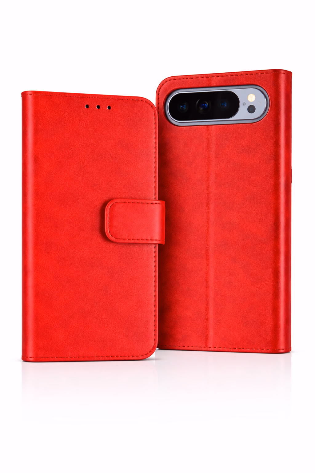 Google Pixel 9/9 Pro - Classic Leather Wallet - Red